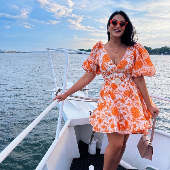 Zimmermann Orange Floral Mini Dress - Picture 5 of 5